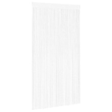 Пердета с ресни в цвят бял за тръбен корниз, 2 бр., 100 x 250 см
