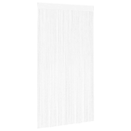 Пердета с ресни в цвят бял за тръбен корниз, 2 бр., 100 x 250 см
