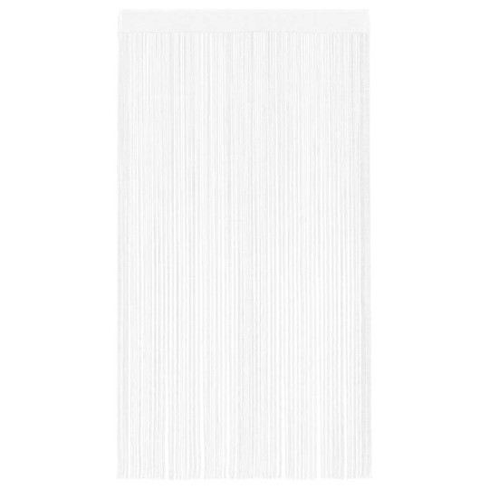 Пердета с ресни в цвят бял за тръбен корниз, 2 бр., 100 x 250 см