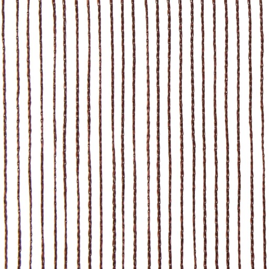 Пердета с ресни в цвят кафяв за тръбен корниз, 2 бр., 100 x 250 см