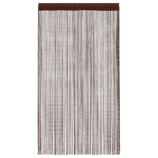 Пердета с ресни в цвят кафяв за тръбен корниз, 2 бр., 100 x 250 см