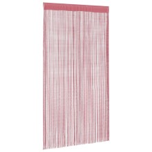 Пердета с ресни в цвят розов за тръбен корниз, 2 бр., 140 x 250 см