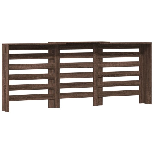 Разтегателна декоративна решетка за радиатор ALVERO, кафяв дъб, 156-205x21,5x83,5 см