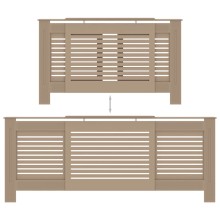 Разтегателна декоративна решетка за радиатор THERIA, кафяв, 142-205x20,5x81,5 см