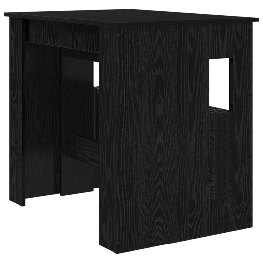 Разтегателна трапезна маса в стил Modern Minimalist, ЛПДЧ черен дъб, 60-180 x 85 см