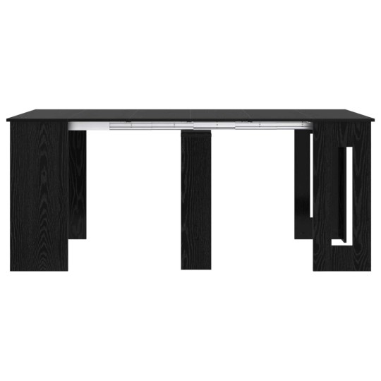 Разтегателна трапезна маса в стил Modern Minimalist, ЛПДЧ черен дъб, 60-180 x 85 см