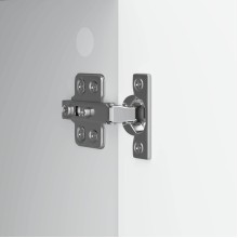 Шкаф ARCO с 3 врати и фрезовани фронтове, бял гланц, 89 x 34,5 x 80 см