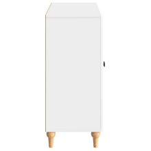 Шкаф ARCO с 3 врати и фрезовани фронтове, бял гланц, 89 x 34,5 x 80 см