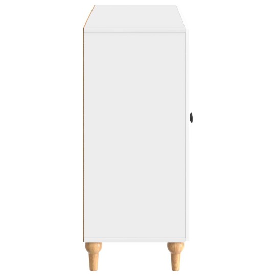 Шкаф ARCO с 3 врати и фрезовани фронтове, бял гланц, 89 x 34,5 x 80 см