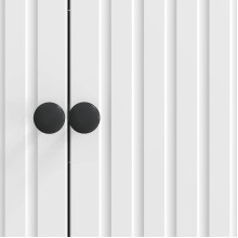 Шкаф ARCO с 3 врати и фрезовани фронтове, бял гланц, 89 x 34,5 x 80 см