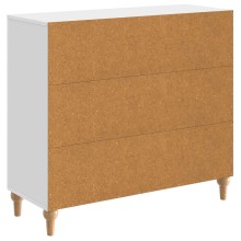 Шкаф ARCO с 3 врати и фрезовани фронтове, бял гланц, 89 x 34,5 x 80 см