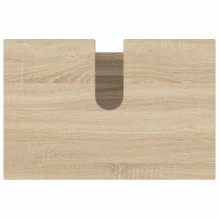 Шкаф за баня KIEL с тъмен флорален принт с божури върху фронтовете, дъб сонома, 60 x 40 x 60 см