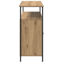 Шкаф за съхранение с врати, дъб артизан, 100 x 35 x 80 см
