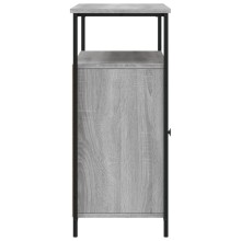 Шкаф за съхранение с врати, сив дъб сонома, 100 x 35 x 80 см