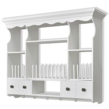 Стенен кухненски шкаф от МДФ, бял, 90,5 x 22,5 x 70,3 см