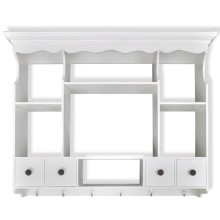 Стенен кухненски шкаф от МДФ, бял, 90,5 x 22,5 x 70,3 см