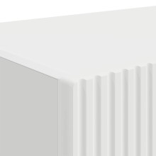 Стенен ТВ шкаф LINEA с вертикално фрезован фронт, бял, 60 x 31 x 29,5 см