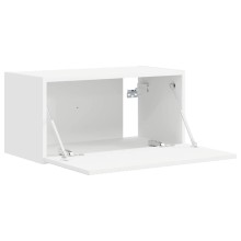 Стенен ТВ шкаф LINEA с вертикално фрезован фронт, бял, 60 x 31 x 29,5 см