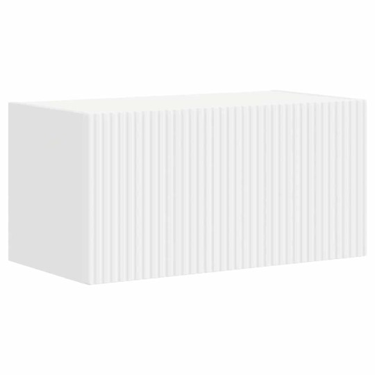 Стенен ТВ шкаф LINEA с вертикално фрезован фронт, бял, 60 x 31 x 29,5 см
