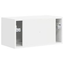 Стенен ТВ шкаф LINEA с вертикално фрезован фронт, бял, 60 x 31 x 29,5 см