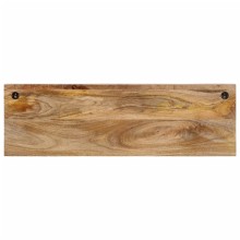Стенна закачалка с 5 прави куки, масивна мангова дървесина, 80 x 25 x 5,5 см