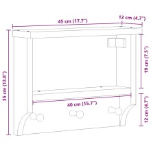 Стенна закачалка за палта SANDNES 45 x 12 x 35 см