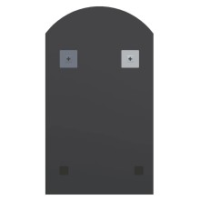 Стенно огледало арка без рамка с 8 регулируеми LED крушки 70 x 40 см