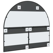 Стенно огледало арка с черна железна решетка 100 x 90 см