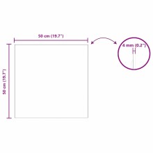 Стенно огледало без рамка от закалено стъкло 50 x 50 см