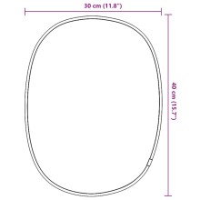 Стенно овално огледало с фина златиста рамка 40 x 30 см