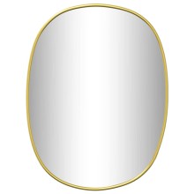 Стенно овално огледало с фина златиста рамка 40 x 30 см