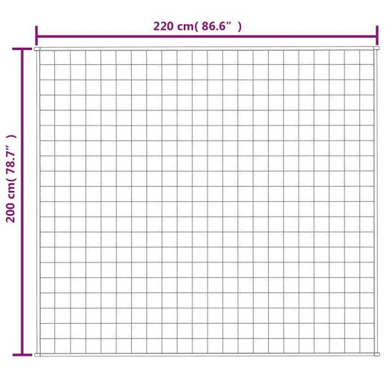 Тежко одеяло синьо 200x220 см 9 кг