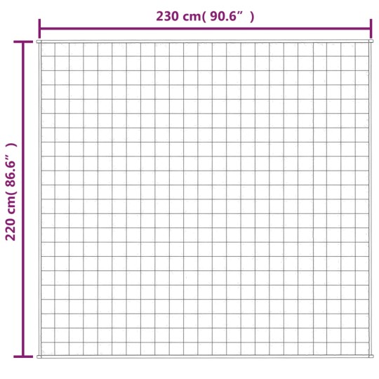 Тежко одеяло сиво 220x230 см 11 кг