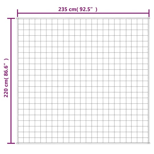 Тежко одеяло сиво 220x235 см 11 кг