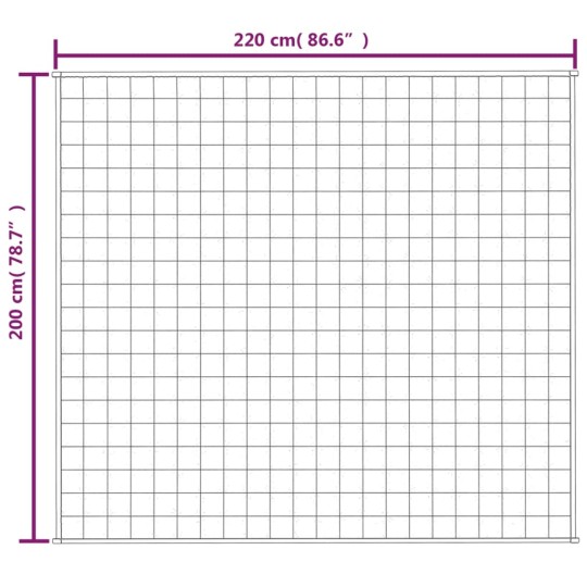 Тежко одеяло светлокремаво 200x220 см 13 кг
