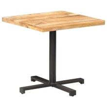 Трапезна бистро маса в стил Industrial Modern, естествено масивно мангово дърво и черно желязо, 80 x 80 см