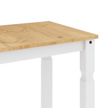 Трапезна маса Corona в стил Rustic, бяла чамова дървесина масив, 180 x 90 см