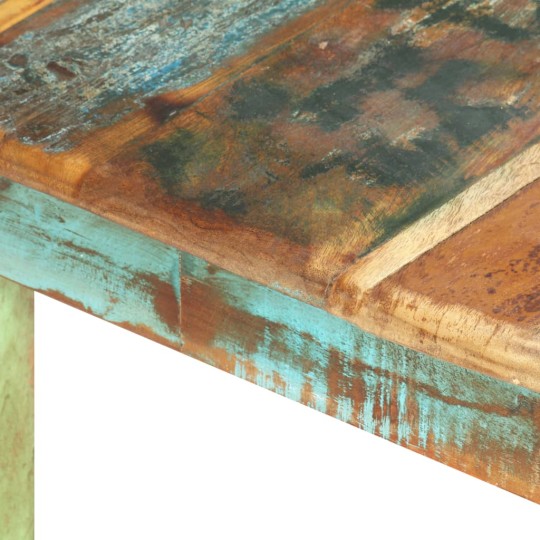 Трапезна маса в стил Artisan, многоцветно регенерирано масивно дърво, 140 x 70 см