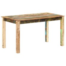Трапезна маса в стил Artisan, многоцветно регенерирано масивно дърво, 140 x 70 см