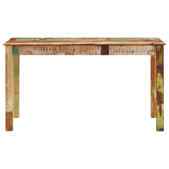 Трапезна маса в стил Artisan, многоцветно регенерирано масивно дърво, 140 x 70 см
