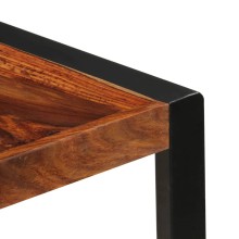 Трапезна маса в стил Industrial Modern, натурално масивно акациево дърво и черна стомана, 140 x 70 см