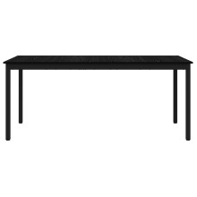 Трапезна маса в стил Modern Minimalist, ЛПДЧ черен мат и черен метал, 180 x 90 см