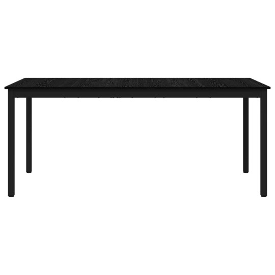 Трапезна маса в стил Modern Minimalist, ЛПДЧ черен мат и черен метал, 180 x 90 см