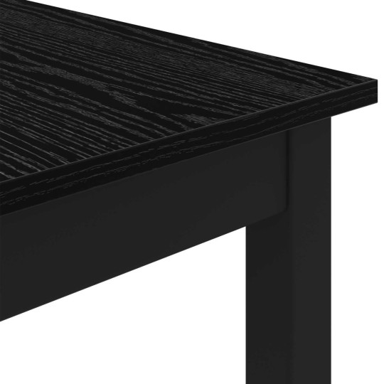 Трапезна маса в стил Modern Minimalist, ЛПДЧ черен мат и черен метал, 180 x 90 см