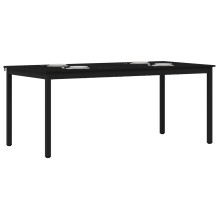 Трапезна маса в стил Modern Minimalist, ЛПДЧ черен мат и черен метал, 180 x 90 см
