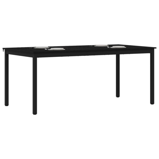 Трапезна маса в стил Modern Minimalist, ЛПДЧ черен мат и черен метал, 180 x 90 см