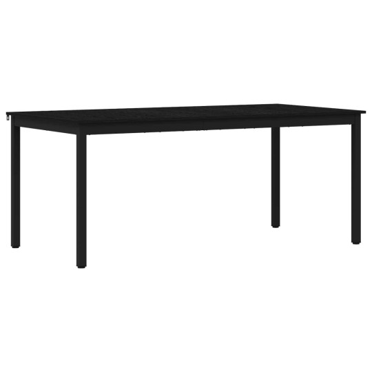 Трапезна маса в стил Modern Minimalist, ЛПДЧ черен мат и черен метал, 180 x 90 см