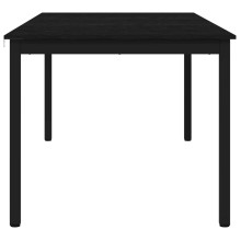 Трапезна маса в стил Modern Minimalist, ЛПДЧ черен мат и черен метал, 180 x 90 см