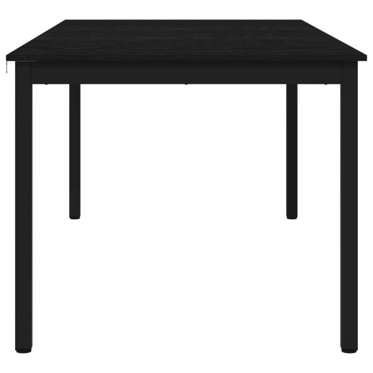 Трапезна маса в стил Modern Minimalist, ЛПДЧ черен мат и черен метал, 180 x 90 см