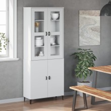 Висок шкаф VIKEN, бял, 80 x 35 x 110 см